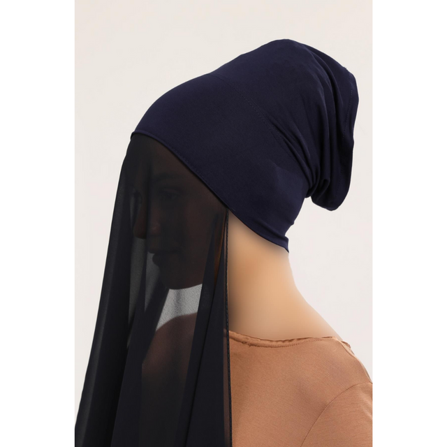 Instant Cap Attached Georgette Hijab