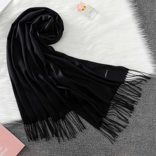 Plain Cashmere Black