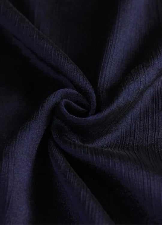 Crinkle Silk Navy Blue