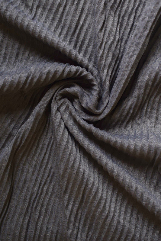 Crinkle Lawn Charcoal Grey