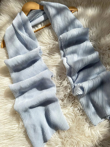 Crinkle Lawn Ice Blue