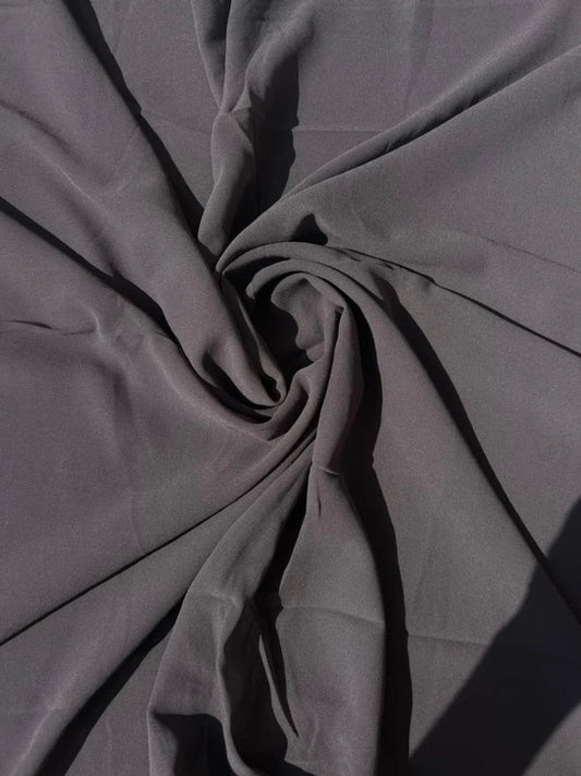 Plain Georgette Charcoal Grey