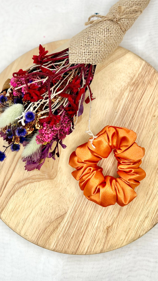 Silk Scrunchie Dark Orange