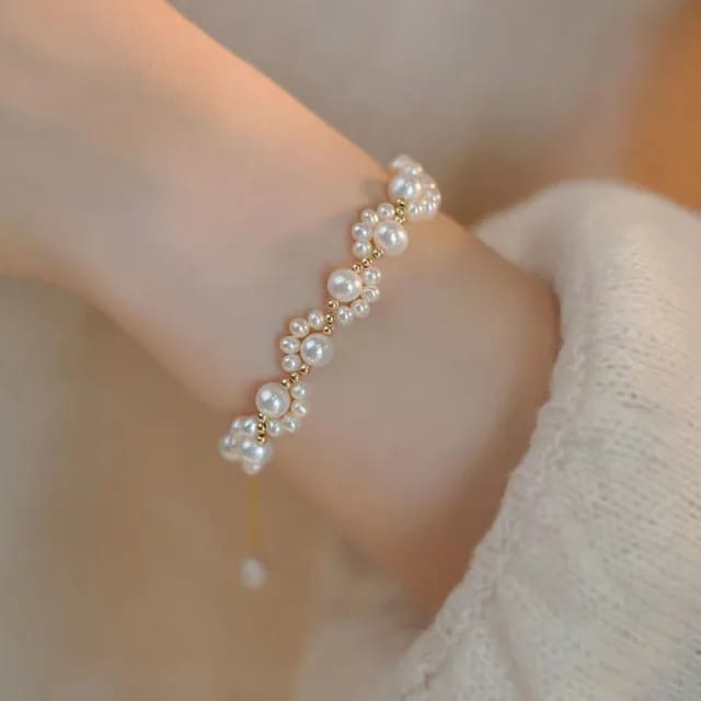 Pearl Floral Bracelet