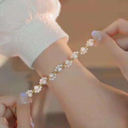 Pearl Floral Bracelet