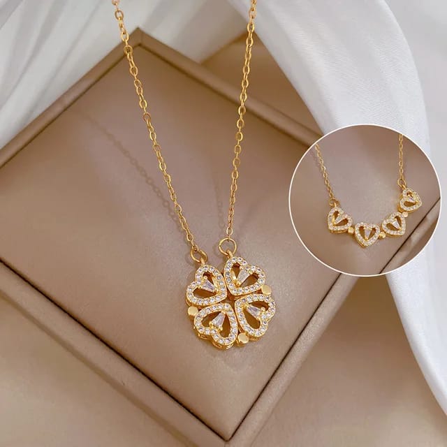 Magnatic Heart Necklace Chain Gold