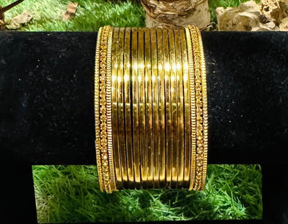 Metallic Golden Bangles