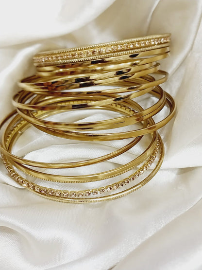 Metallic Golden Bangles