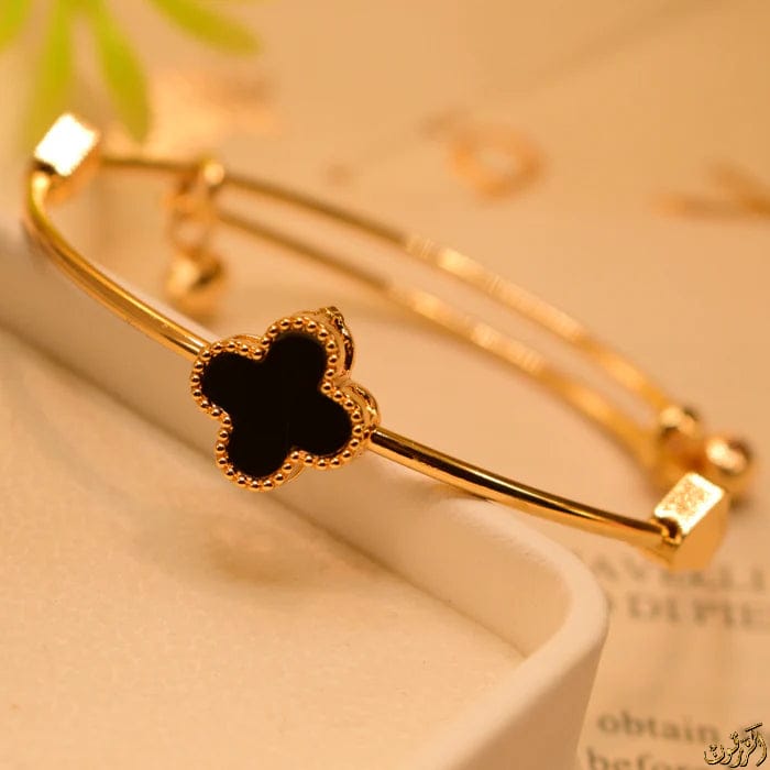 Gold Black clover Bracelet