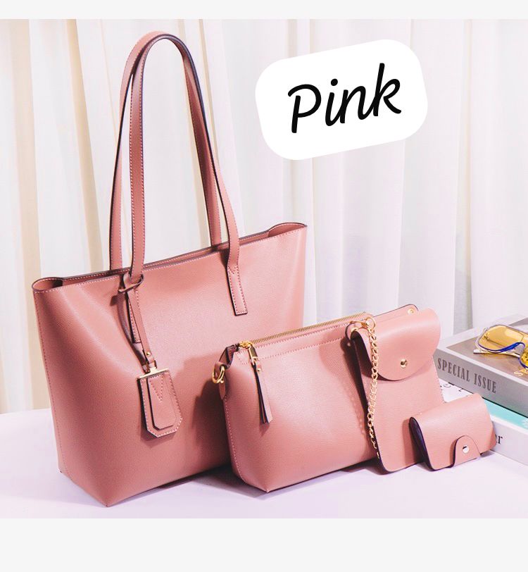 Tote Bag (Set Of 4) Pink