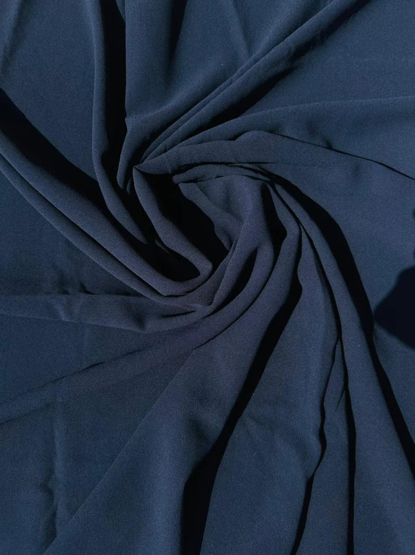 Plain Georgette Navy Blue