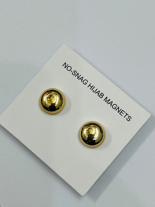 Hijab Magnets Round Circle  Metallic Pair