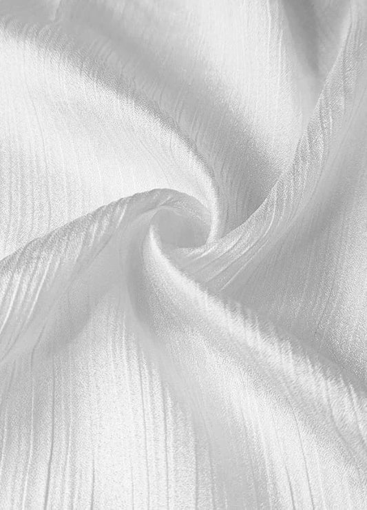 Crinkle Silk White