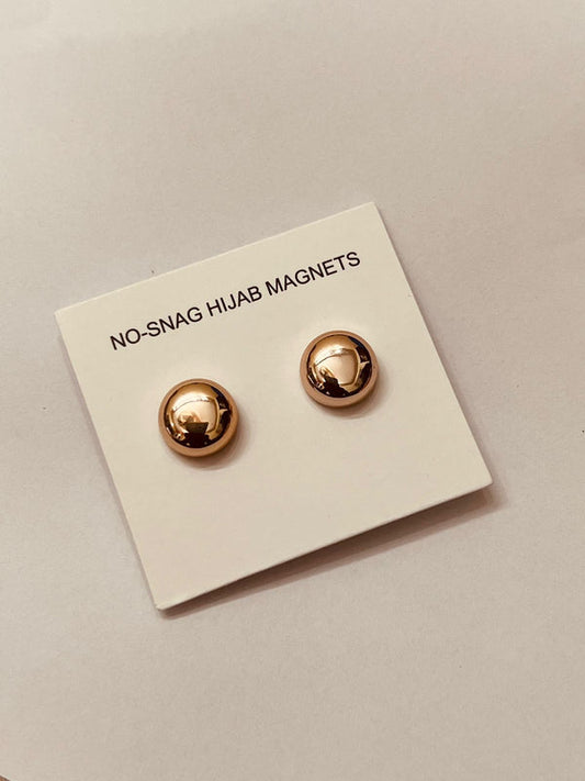 Hijab Magnets Round Circle  Metallic Pair